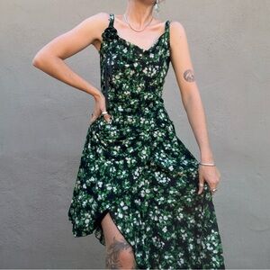 Vintage Nine West Green Floral Dress